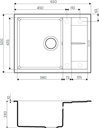 Мойка для кухни Omoikiri Sumi 65-BL 4993670