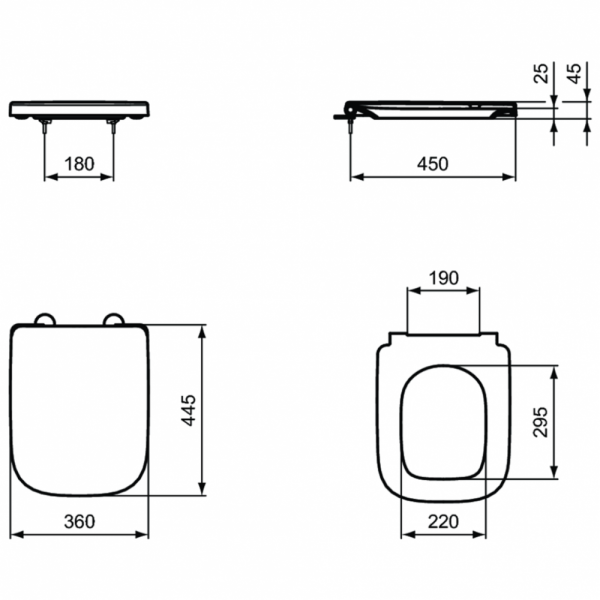 Крышка-сиденье Ideal Standard i.life A T453001 Крышка-сиденье Ideal Standard i.life A T453001