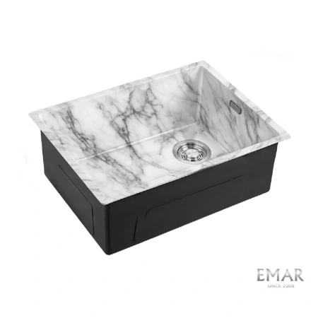 Кухонная мойка (54х44) EMAR EMB-540(UN) White Elegant