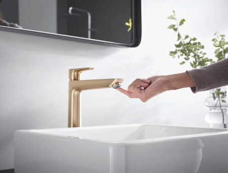 Смеситель для раковины без донного клапана Hansgrohe Talis E 71717140 шлифованная бронза