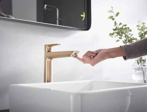 Смеситель для раковины без донного клапана Hansgrohe Talis E 71717140 шлифованная бронза