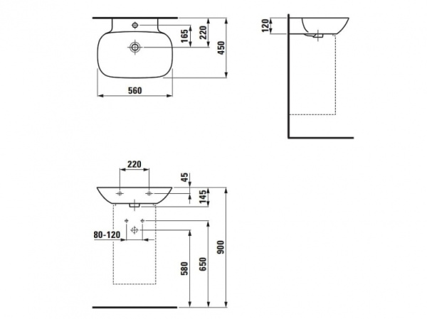 Раковина Laufen Ino 8.1030.2.000.104.1