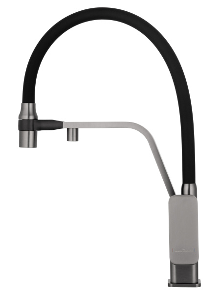 Смеситель для кухни с гибким изливом и подключением фильтра WONZON & WOGHAND, темный графит WW-88458013-BGM Смеситель для кухни с гибким изливом и подключением фильтра WONZON & WOGHAND, темный графит WW-88458013-BGM