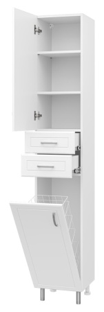 Пенал с бельевой корзиной  Misty Мисти 35  Э-05035-Бк011Л левый