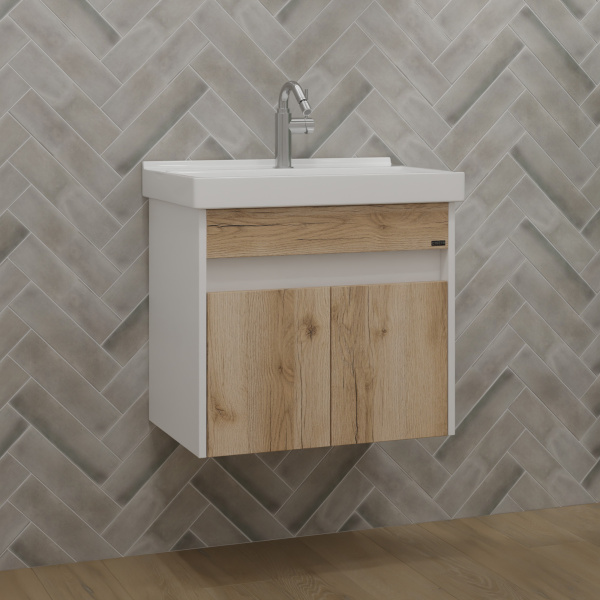 Тумба под раковину СаНта Мира 60 700477 австрийский дуб, без раковины