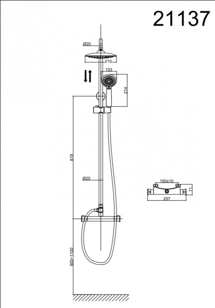 Душевая система D&K Bayern Potsdam (DA2153701B07)