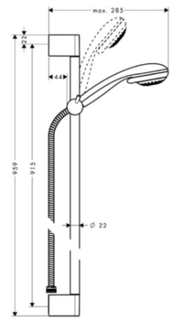 Душевой гарнитур HANSGROHE Crometta Multi/Unica Crometta 27766000