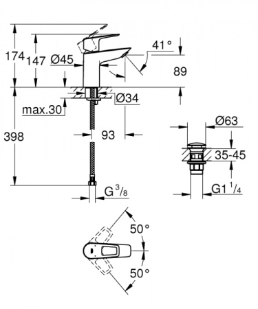 Смеситель для раковины Grohe BauLoop New 23879001