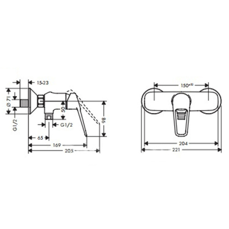 Смеситель для душа HANSGROHE NOVUS LOOP 71360000
