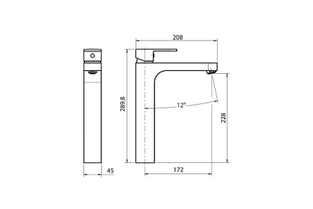 Смеситель для раковины Koller Pool Round Arc RA0200XL