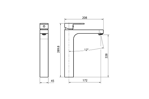 Смеситель для раковины Koller Pool Round Arc RA0200XL
