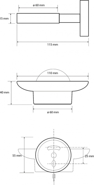 Мыльница Bemeta Dark 104108040