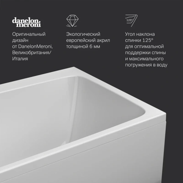 Акриловая ванна (170х75) Am.Pm Func W84A-170-075W-A белый