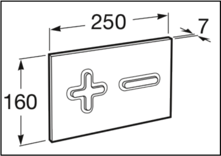Панель смыва для инсталляции Roca PL-6 890085002
