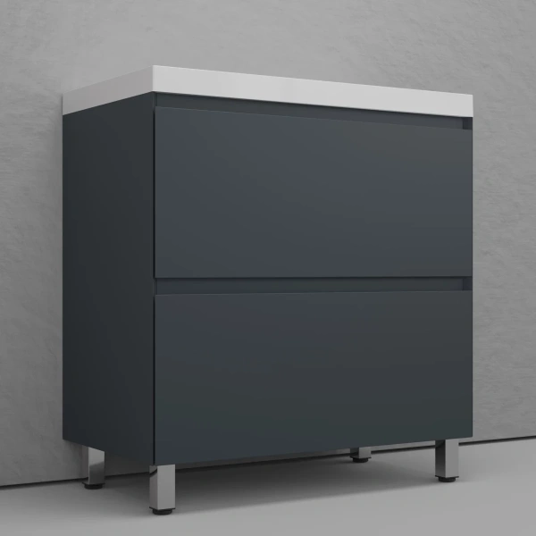 Тумба напольная без раковины 80 см Style Line Манхэттен ЛС-00002372 графит матовый