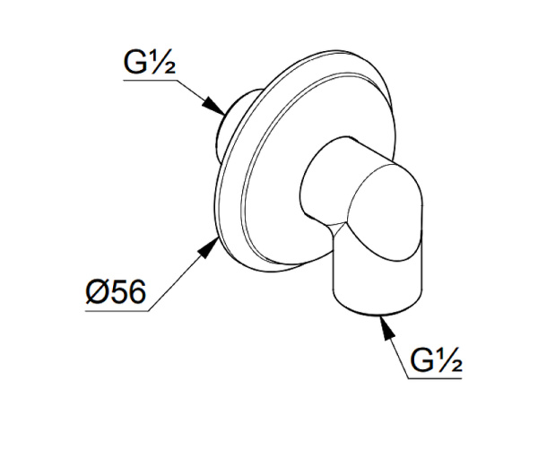 Подключение для душевого шланга Kludi Adlon/1926 1210105-00