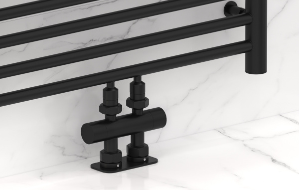 Вентиль Сунержа прямой EU50 (2 х G 1/2" НР х G 3/4" НГ) 31-1417-1234 черный матовый