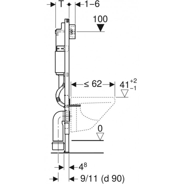 Комплект инсталляция + унитаз Geberit Selnova 458.121.SE.1