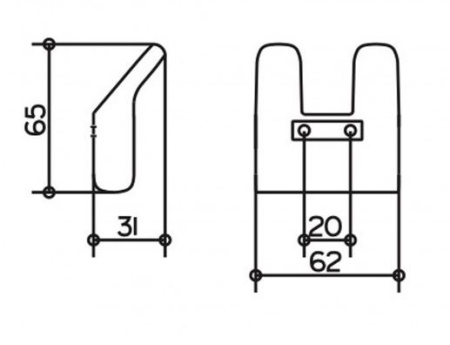 Крючок двойной Keuco Collection Moll 12713010000