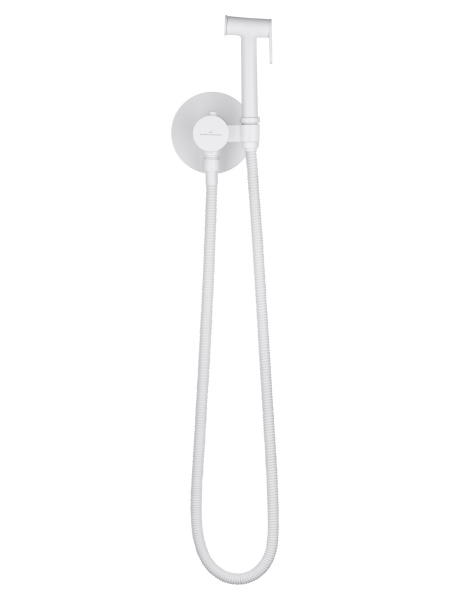 Смеситель с гигиеническим душем и термостатом встраиваемый WONZON & WOGHAND, белый матовый WW-88829909-MW