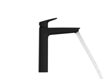 Смеситель для раковины без донного клапана Hansgrohe Logis 71091670 черный матовый