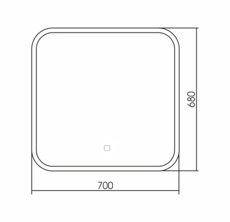 Зеркало (70х68) Silver Mirrors Stiv neo LED-00002396