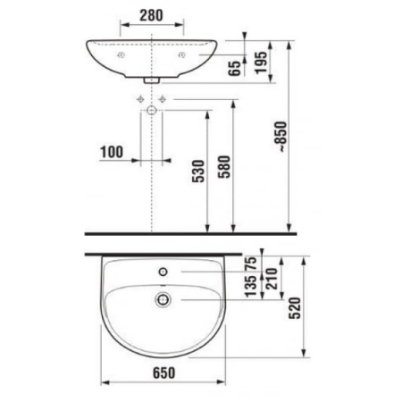 Раковина Jika Lyra Plus 8143840001041