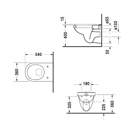 Унитаз напольный Duravit 0170090000