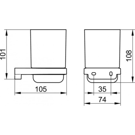 Стакан для зубных щеток KEUCO Collection Moll 12750019000