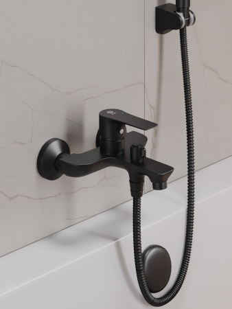 Душевая система Orange Aristo M19-944b смеситель с изливом, черный матовый