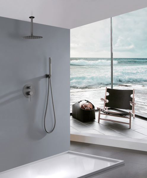 Душевой комплект ABBER Emotion AF8821NG скрытого монтажа без излива, никель