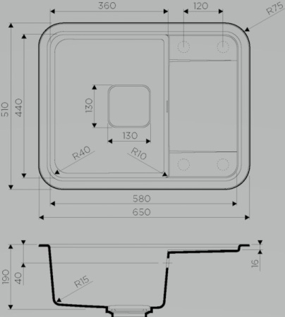 Мойка Omoikiri Tasogare-65-BE 4993479