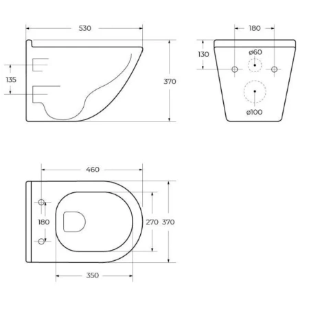 Унитаз подвесной безободковый BelBagno SENSO-TOR BB017CH-TOR/SC с сиденьем микролифт