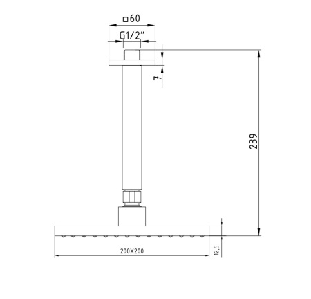 Верхний душ E.C.A. Tiera 102145032C1EX