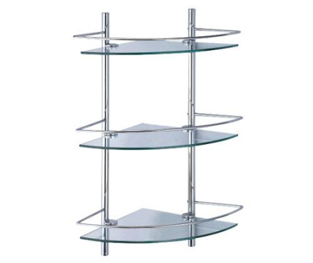Полка стеклянная угловая тройная WasserKRAFT K-3133WHITE