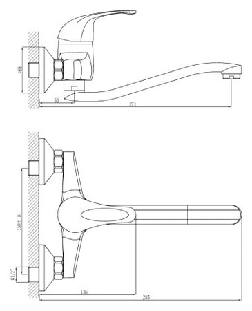 Смеситель для кухни Rossinka C40-24