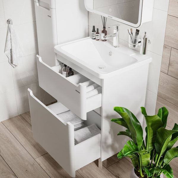 Тумба напольная Grossman АДЕЛЬ - 60 см 106007 белая на ножках