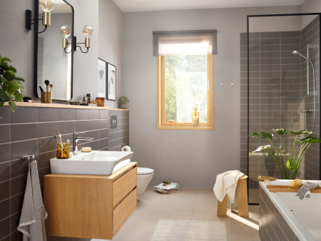 Смеситель для раковины с донным клапаном Hansgrohe Rebris E 72557000 хром