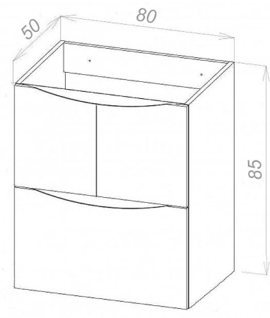 Тумба под раковину BelBagno Alda 80 BB800SHVC/BL