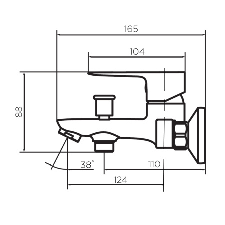 Смеситель для ванны Dorff Prime New D4011000