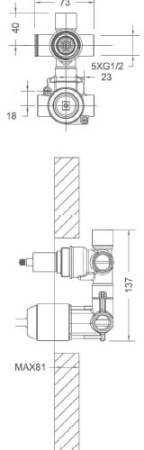 Встраиваемый смеситель Bravat Arc D982CP-A-ENG