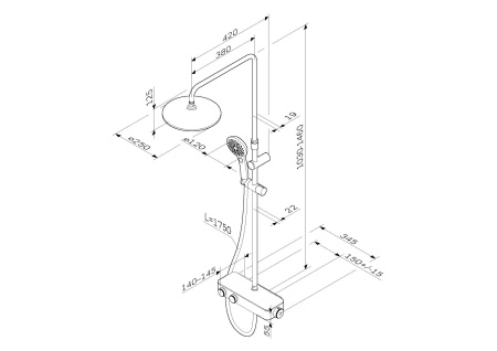Душевая система Am.Pm Inspire 2.0 F0750A400