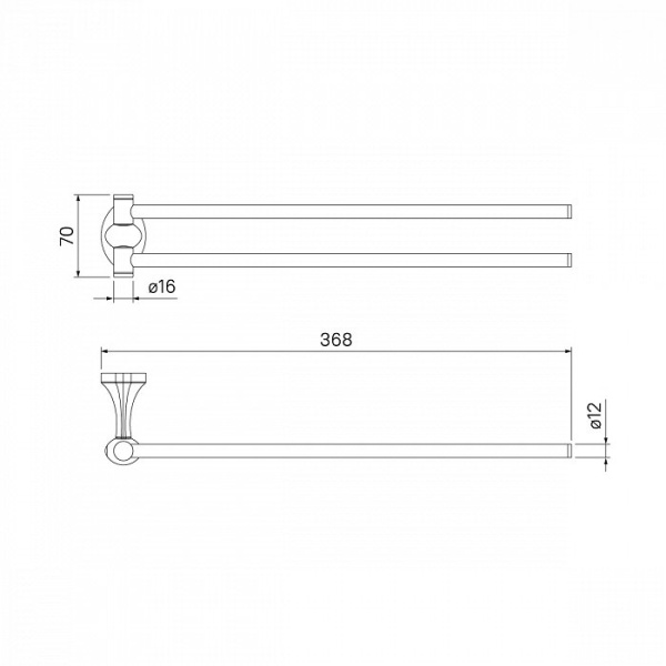 Полотенцесушитель двойной  IDDIS Mal сплав металлов (MALSS20i49)