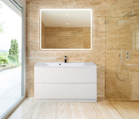 База под раковину напольная BelBagno MARINO-1000-2C-PIA-BL-P Bianco Lucido