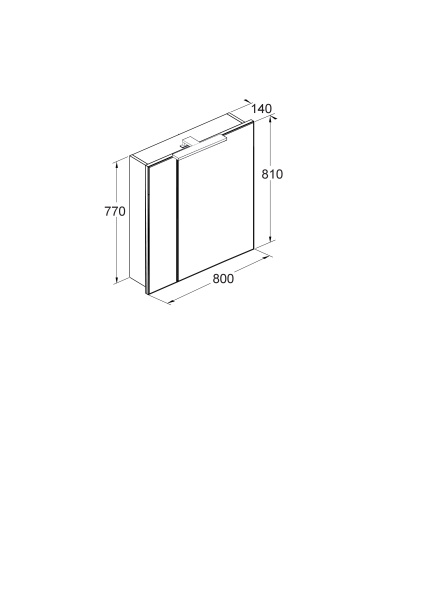 Зеркальный шкаф Roca Victoria 80 A857476806
