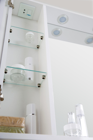 Зеркало-шкаф BelBagno MARINO-SPC-600/750-1A-BL-P-L Bianco Lucido