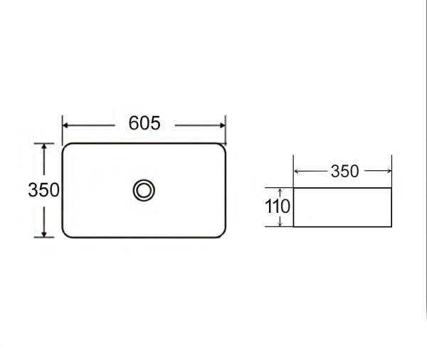 Накладная раковина (60,5х35) Bronze de Luxe Терраццо,  1061TR