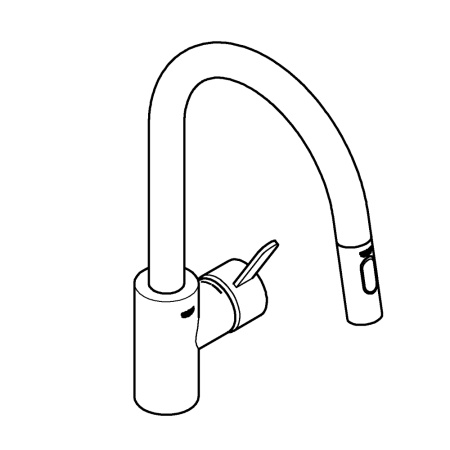 Смеситель однорычажный для мойки Grohe Eurosmart Cosmopolitan 31481 001 (31481001) хром