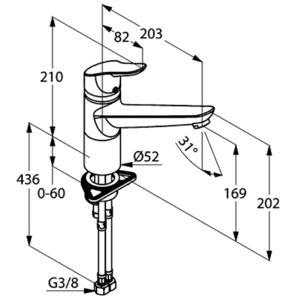 Смеситель для кухни Kludi Objekta 325740575