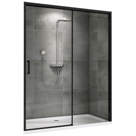 Душевая дверь (120х200) ABBER Komfort AG93120B черный, раздвижная